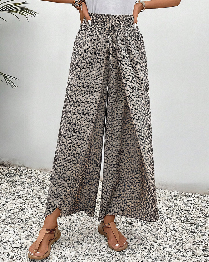Levoire | Pantalon D'Été Taille Haute Avec Taille Froncée Pour Femmes