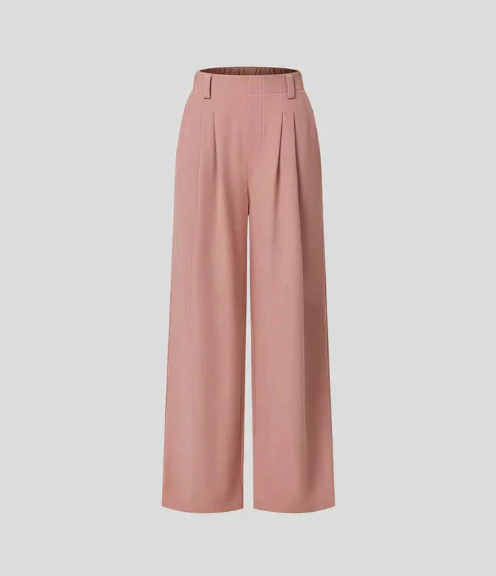 Levoire | Pantalon Femme Avec Jambe Large, Taille Élastique Et Taille Haute