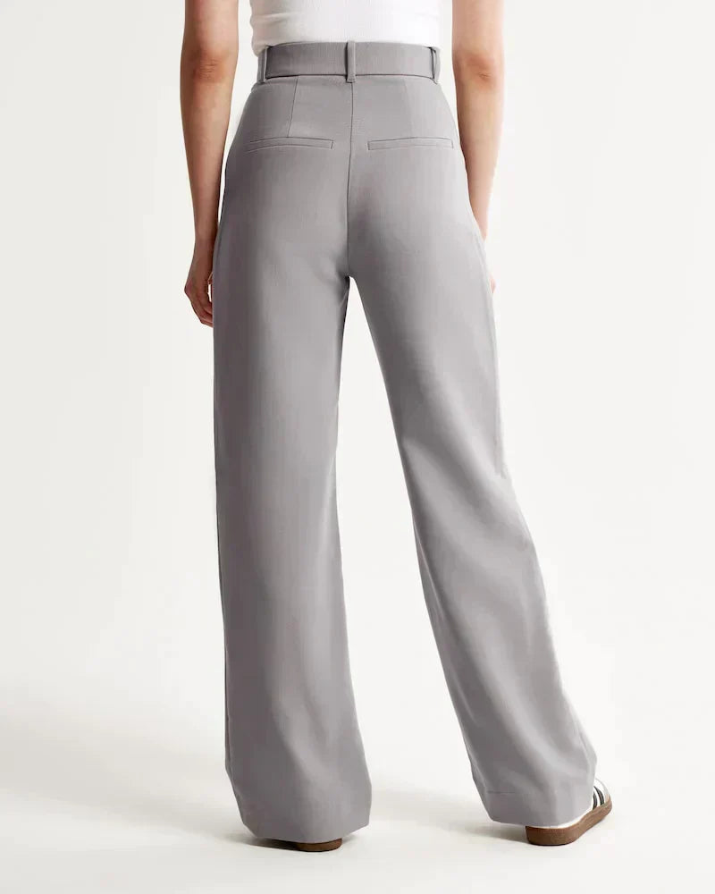 Levoire | Pantalon Plissé Taille Haute À Jambe Large Pour Femmes