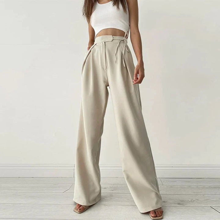 Levoire | Pantalon Large À Taille Haute Pour Femmes À Coupe Ample Abricot