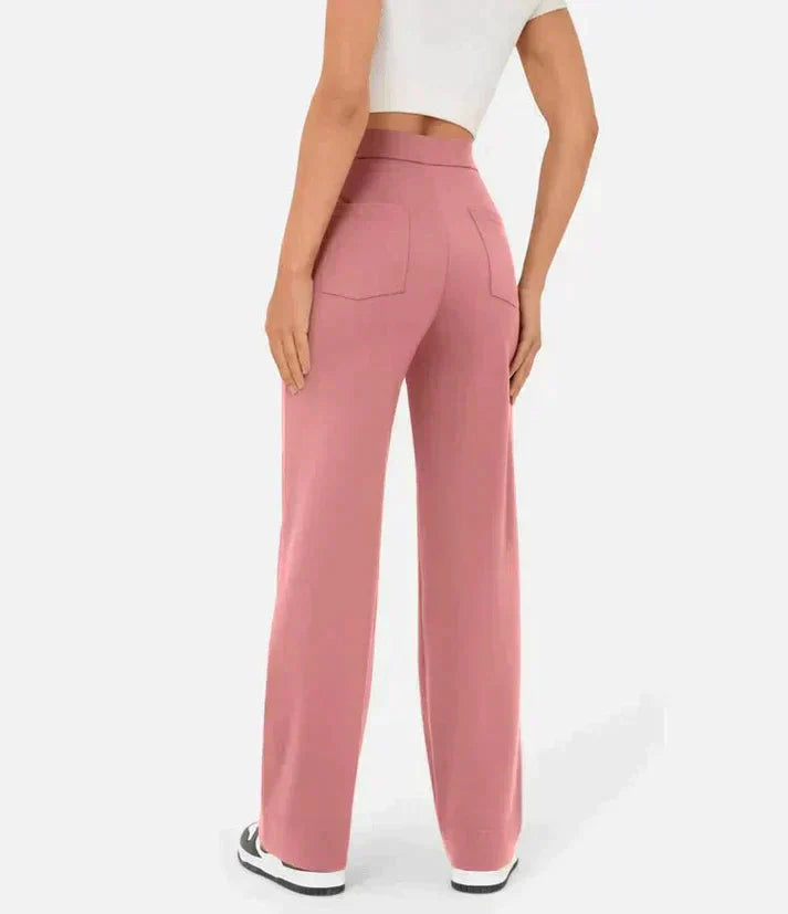 Levoire | Pantalon Femme Stretch Confortable À Taille Haute Weitem Bein