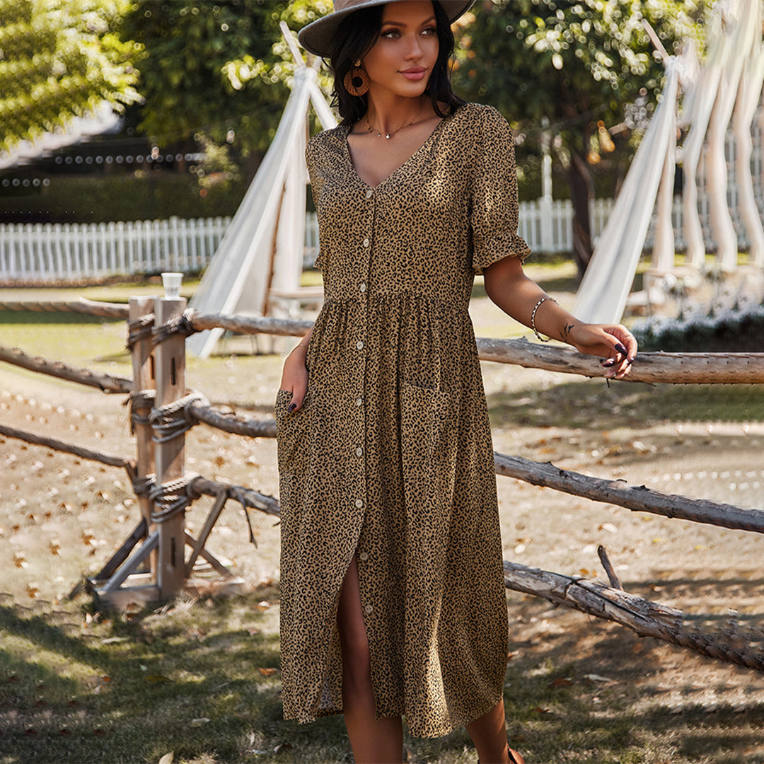 Levoire | Robe Midi Avec Boutons