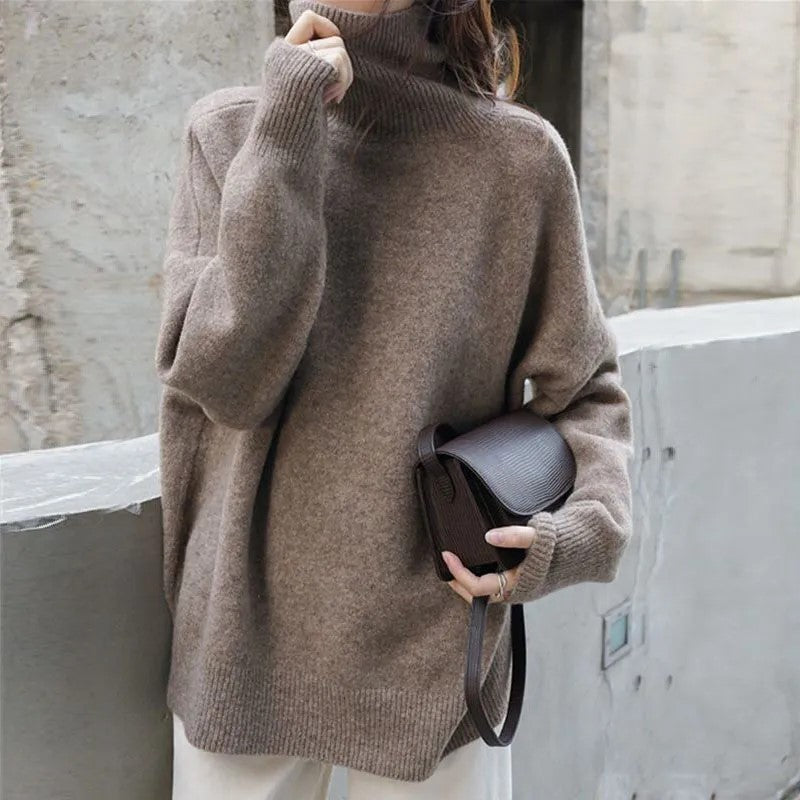 Levoire | Pull Col Roulé Élégant Gris