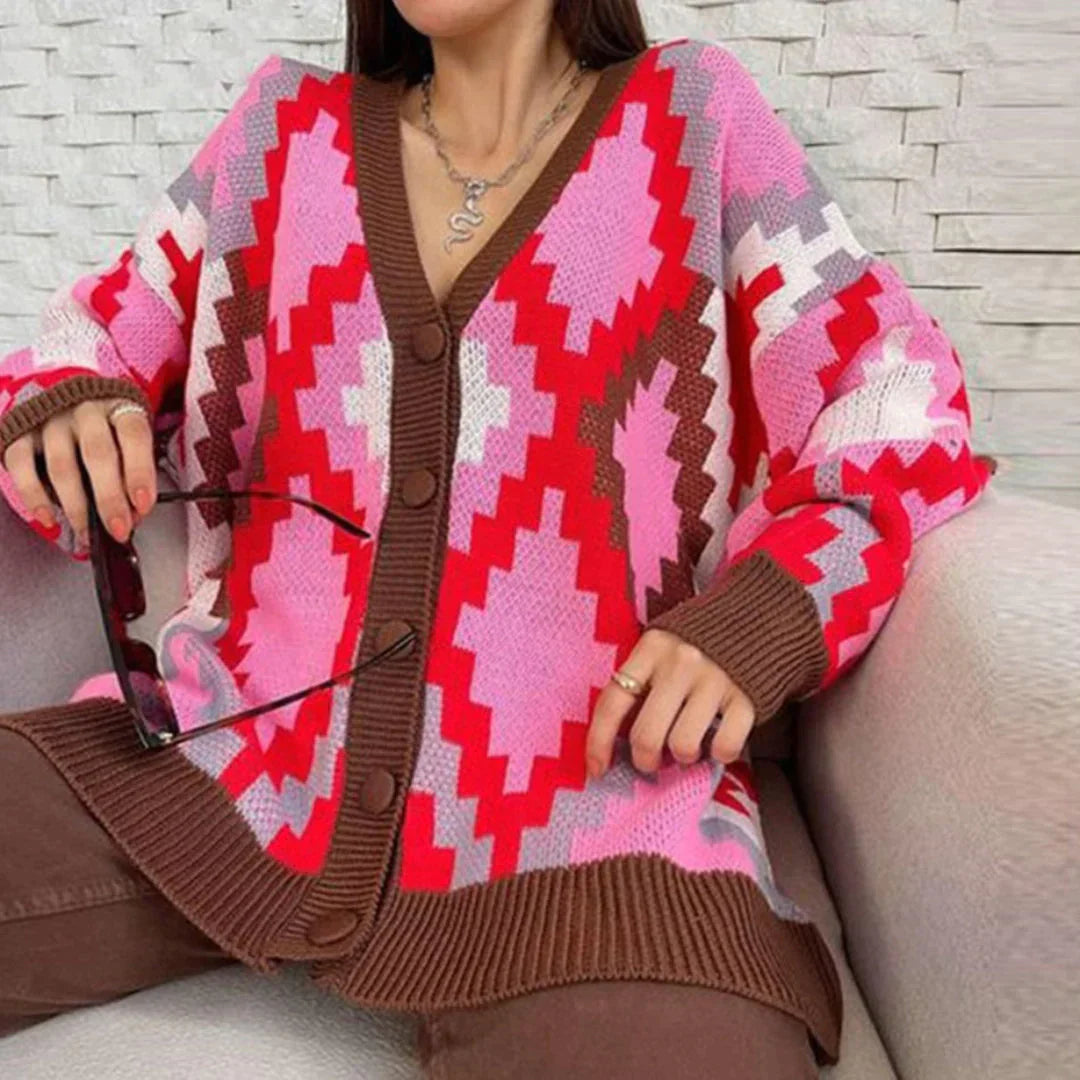 Levoire | Gilet en tricot multicolore Braun