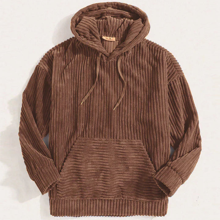 Levoire | Sweat À Capuche En Velours Côtelé Marron