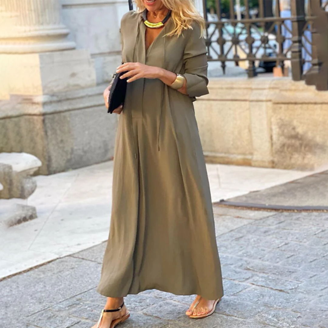 Levoire | Robe maxi confortable pour femme Marron