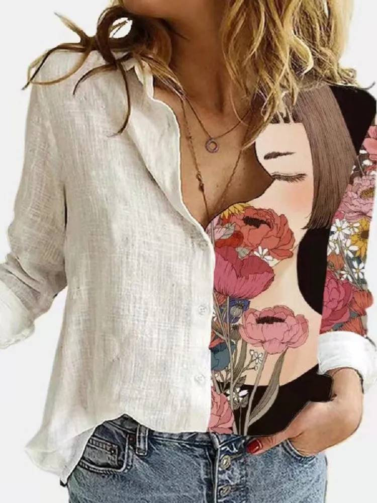 Levoire | Blouse Coupe Ample Manches Longues Chemise En Lin Vêtements Pour Femmes Style 3