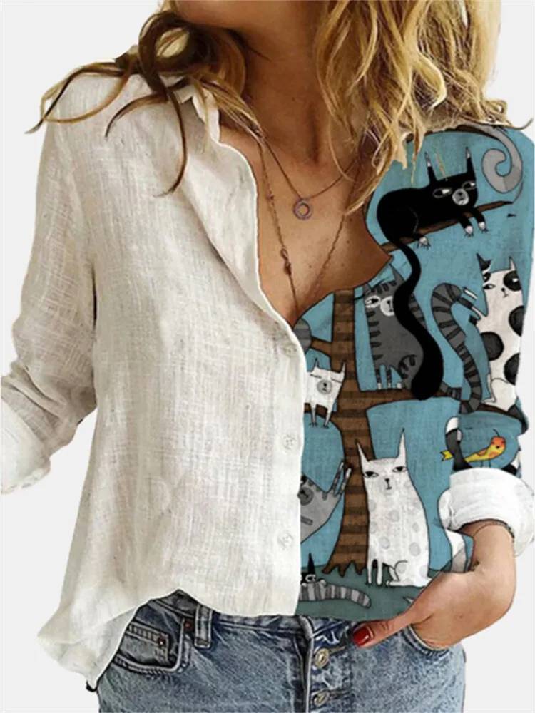 Levoire | Blouse Coupe Ample Manches Longues Chemise En Lin Vêtements Pour Femmes Style 7