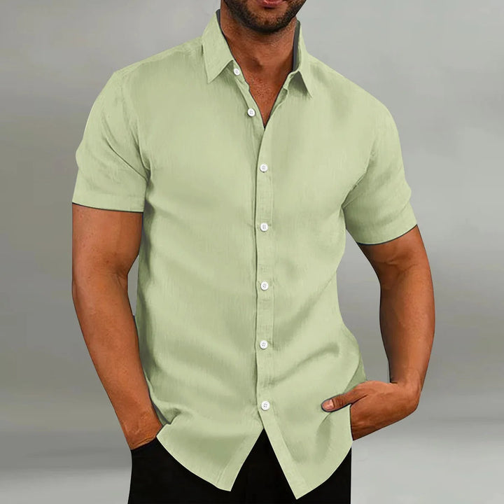 Levoire | Chemise À Manches Courtes Col Vêtements Pour Hommes Vert