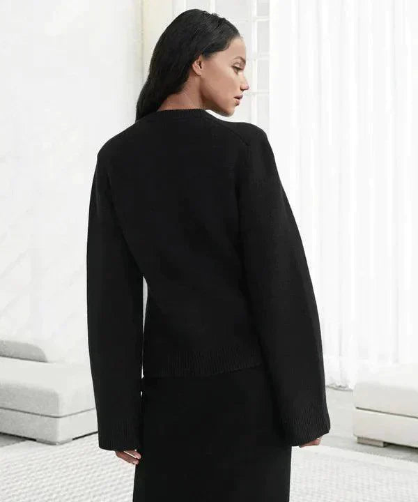Levoire | Gilet Élégant Mélange De Laine Gilet Tricoté Femme