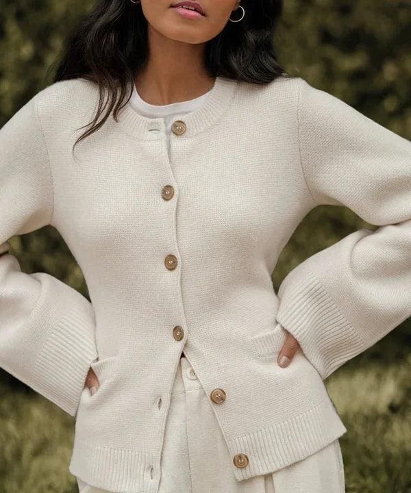 Levoire | Gilet Élégant Mélange De Laine Gilet Tricoté Femme
