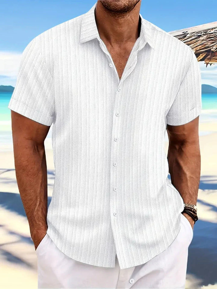 Levoire | Chemise À Manches Courtes Légère Chemise D'Été Vêtements Pour Hommes Blanc