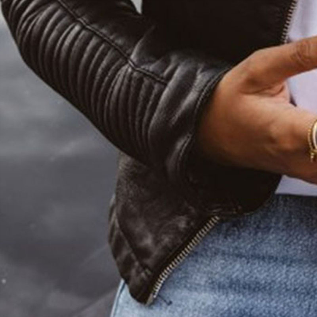 Levoire | Veste En Cuir Biker Femme