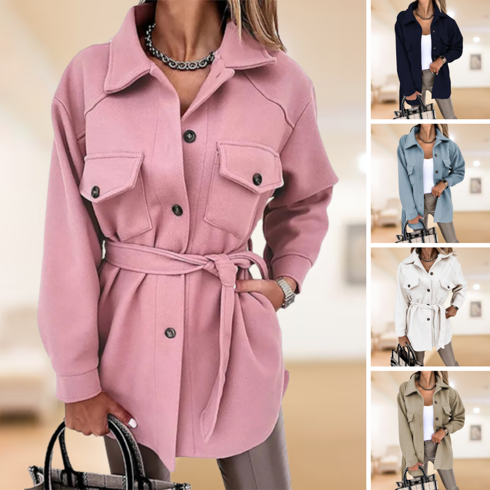 Levoire | Manteau Trench Chaud Pour Femme Rose