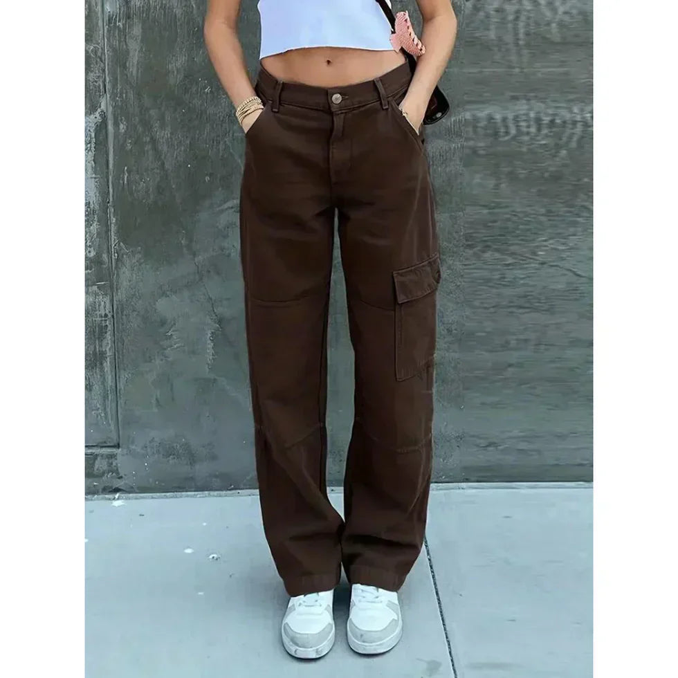 Levoire | Pantalon Cargo À La Mode Pour Femmes Braun