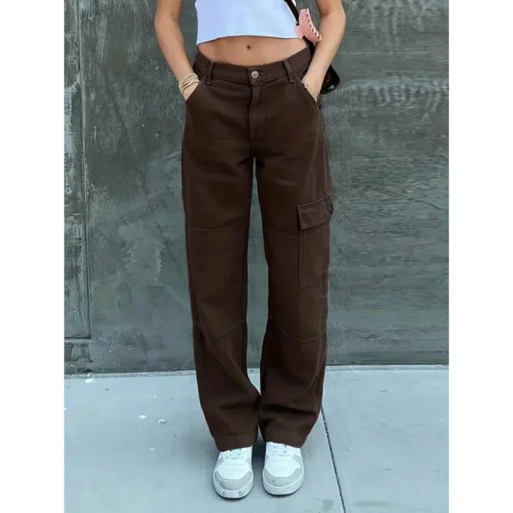 Levoire | Pantalon Cargo À La Mode Pour Femmes Braun