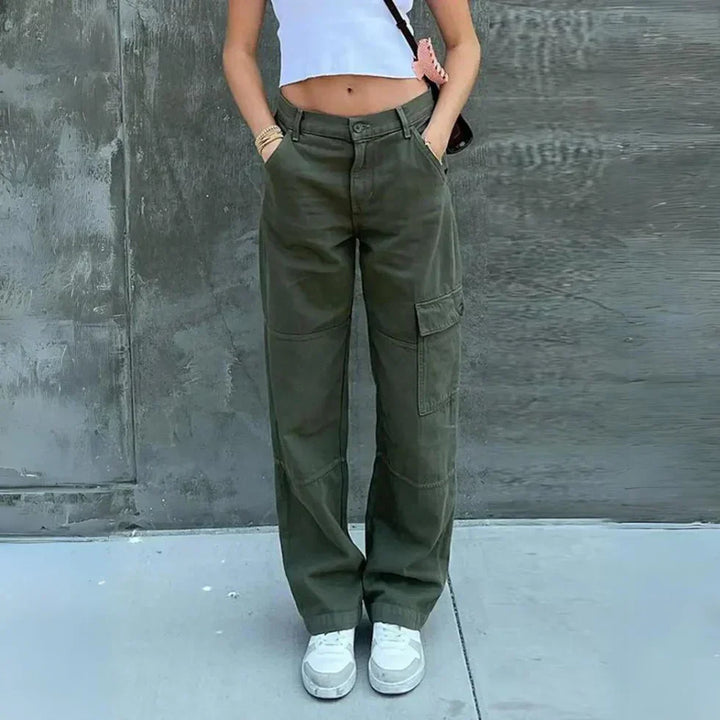 Levoire | Pantalon Cargo À La Mode Pour Femmes Vert
