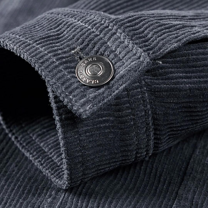 Levoire | Veste En Velours Côtelé À Manches Longues Avec Poches Et Bouton