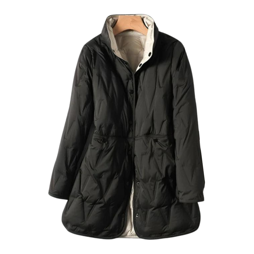 Levoire | Veste En Duvet À Manches Longues Avec Poches Et Boutonnières Noir