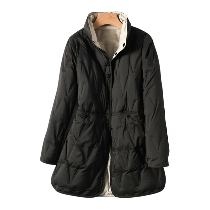Levoire | Veste en duvet à manches longues avec poches et bouton Noir