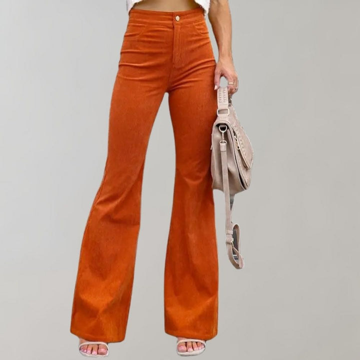 Levoire | Pantalon En Velours Côtelé Évasé À La Mode