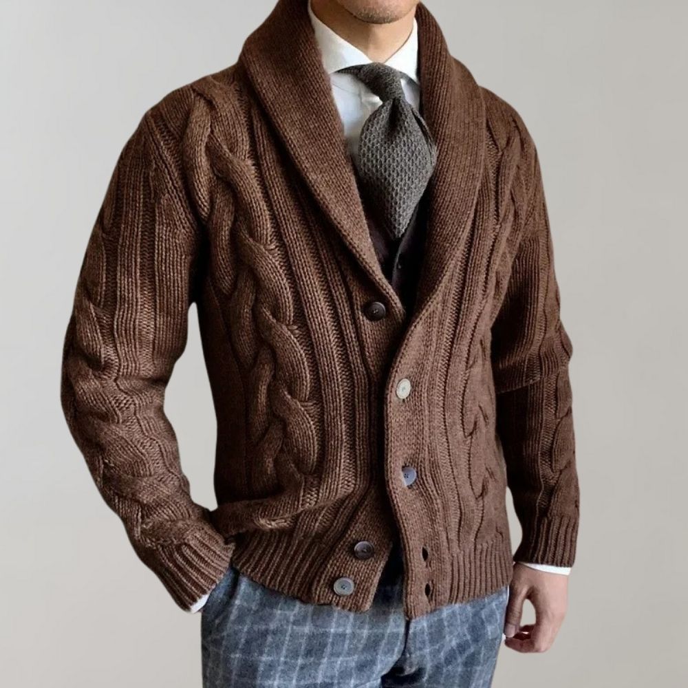 Levoire | Veste Pour Hommes Avec Revers Braun