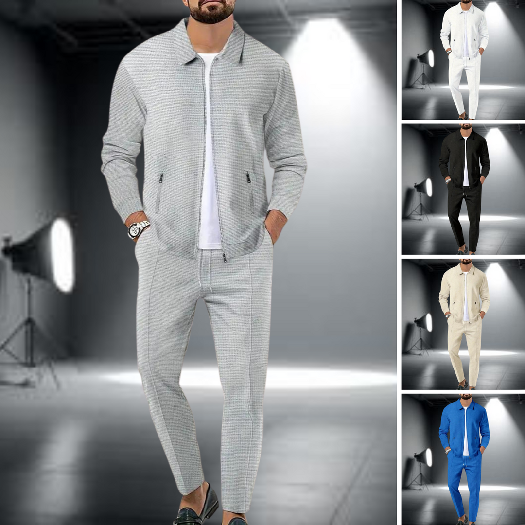Levoire | Veste Slim Fit Avec Fermeture Éclair Et Pantalon Long Ensemble De Costume De Training