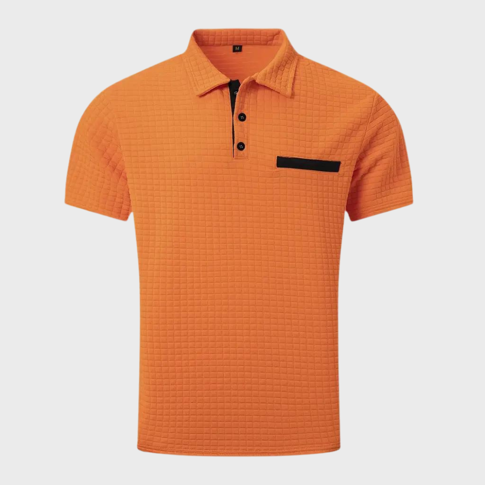 Levoire | Polo-Shirt Orange Elegant Hommes