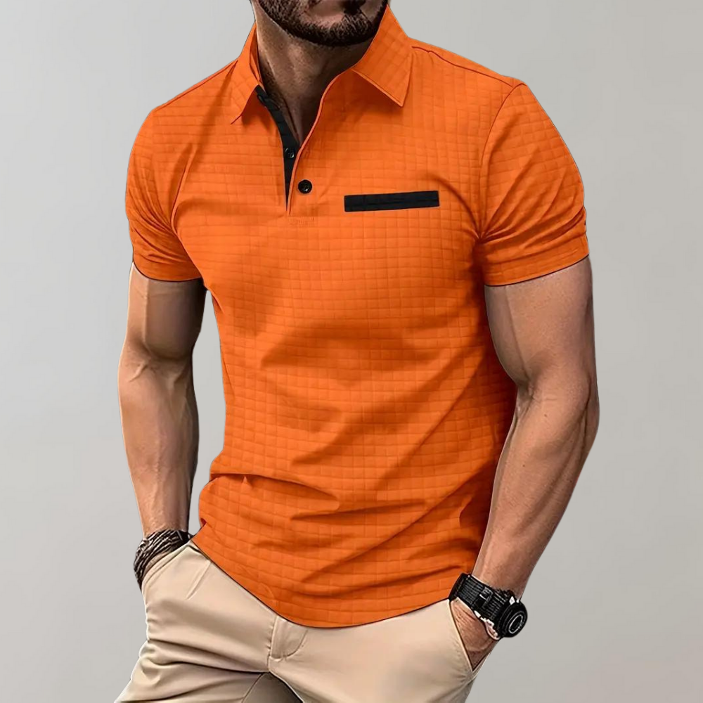 Levoire | Polo-Shirt Orange Elegant Hommes Orange