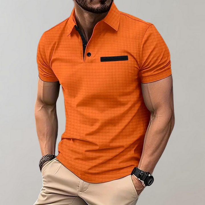 Levoire | Polo-Shirt Orange Elegant Hommes Orange