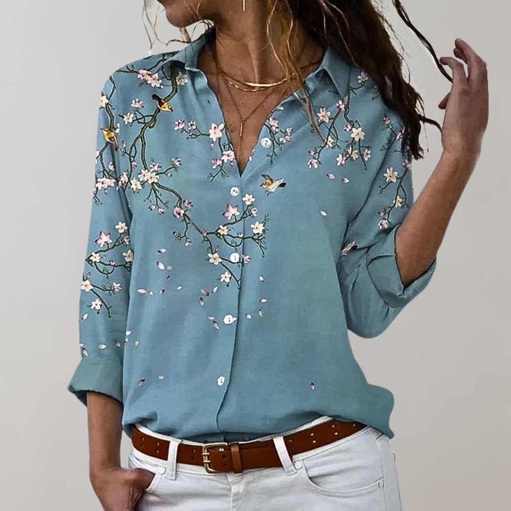 Levoire | Chemisier À Imprimé Paisley Pour Femmes Bleu