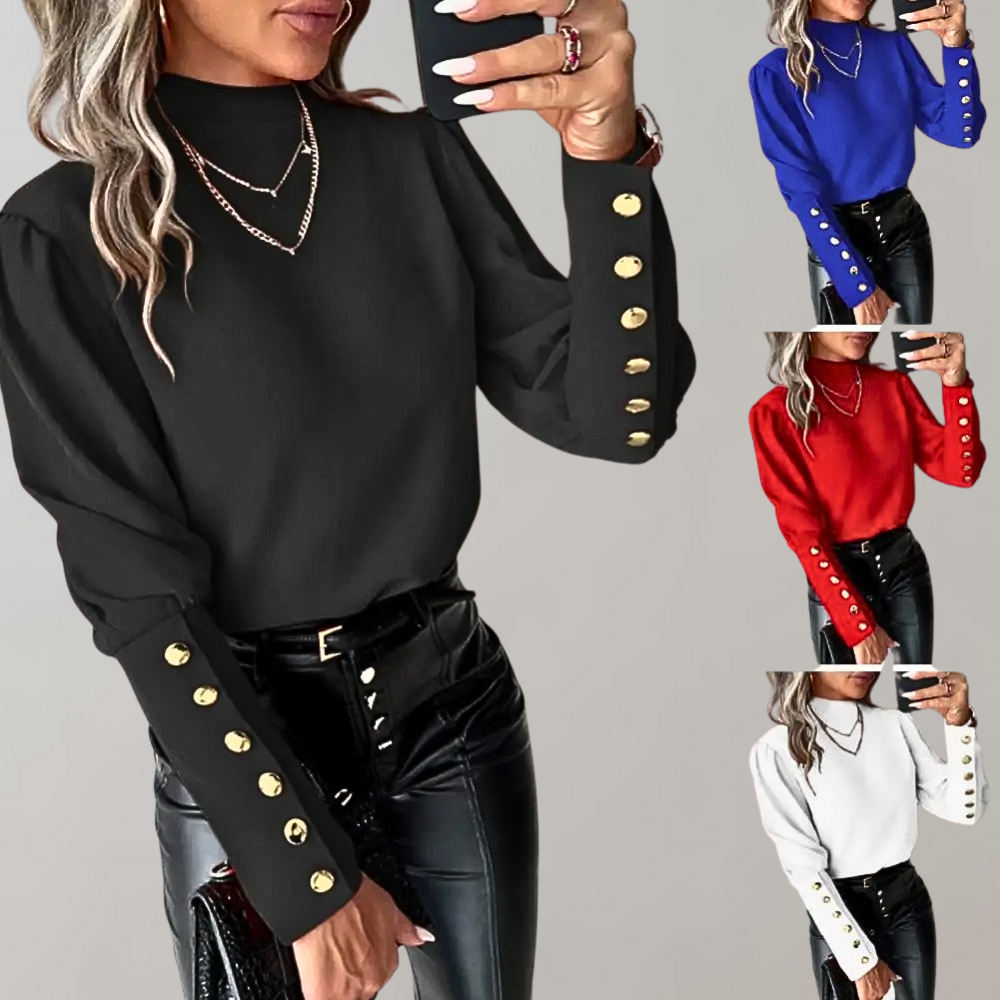 Levoire | Chemise À Manches Lanternes Et Encolure Ronde