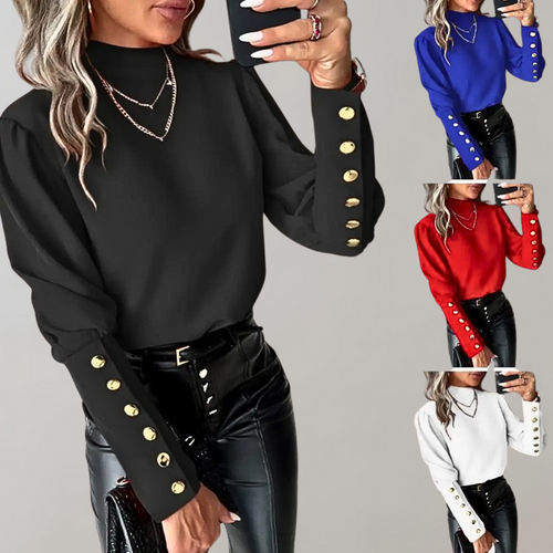 Levoire | Chemise À Manches Lanternes Et Encolure Ronde
