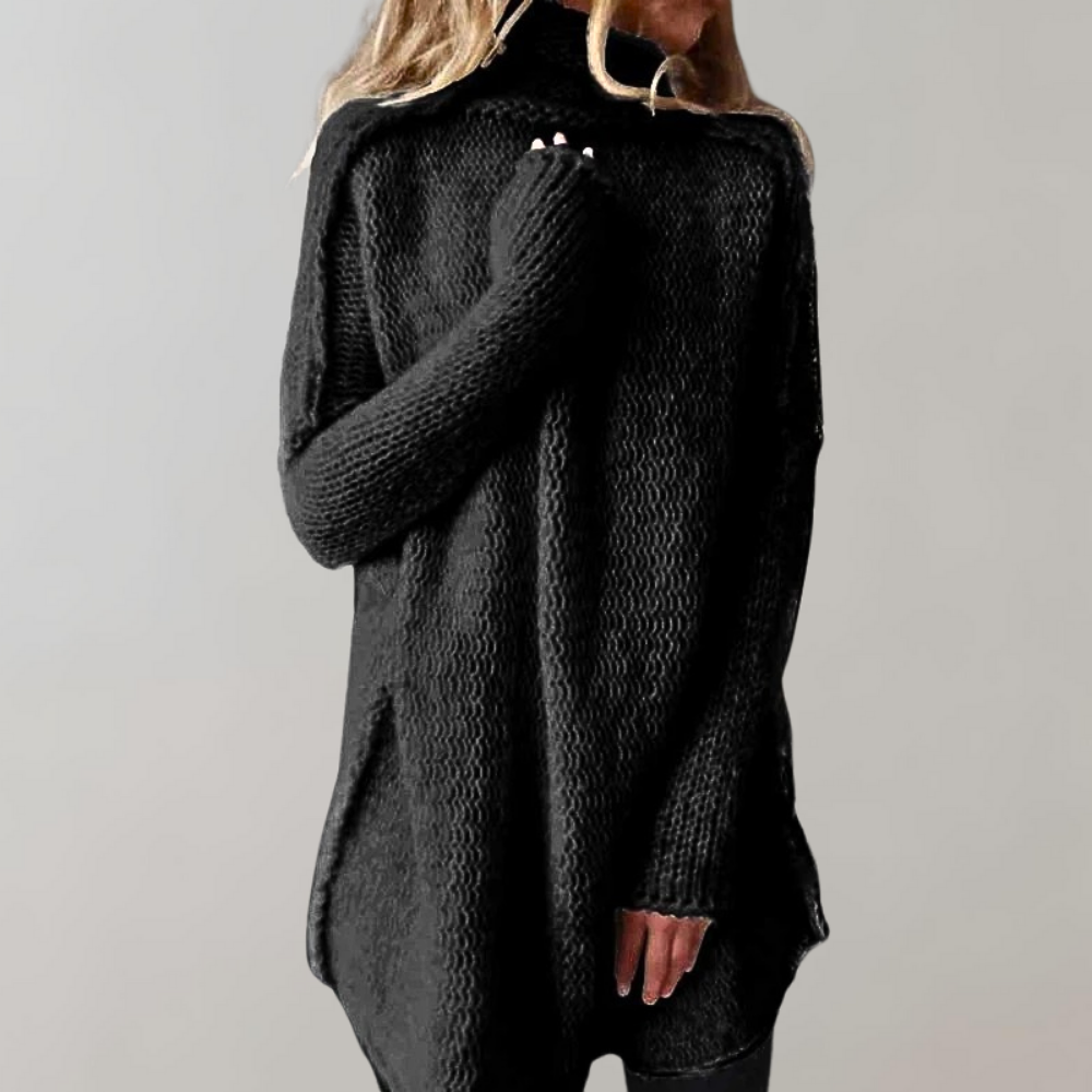 Levoire | Pull Maille Douce À Rayures Ton Sur Ton Noir