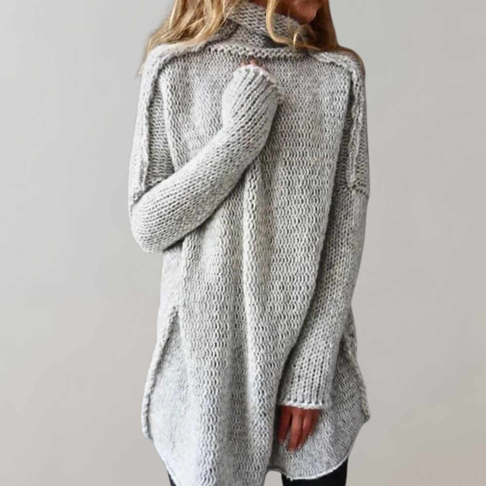 Levoire | Pull Maille Douce À Rayures Ton Sur Ton Gris