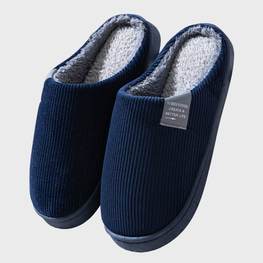 Levoire | Chaussons Chauds Et Confortables Marine