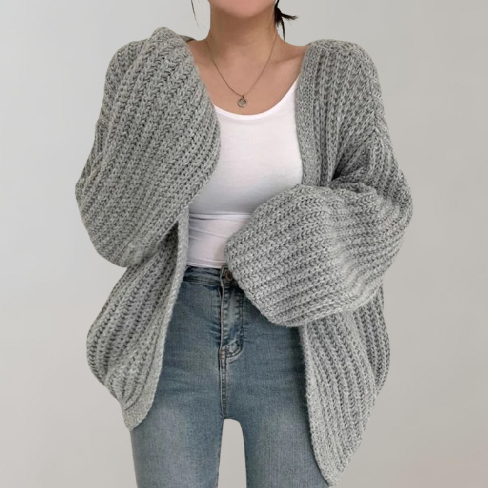 Levoire | Pull Femme Long Avec Manches Longues Gris Une taille