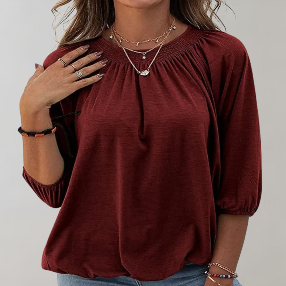 Levoire | T-Shirt Femme Tendance Avec Un Apparence Élégante Bordeaux
