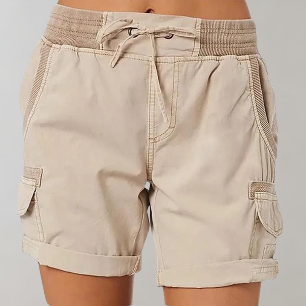 Levoire | Shorts taille haute élégants Khaki