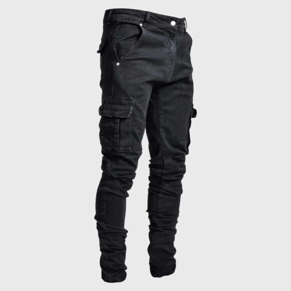 Levoire | Pantalons Cargo Décontractés pour Hommes Noir