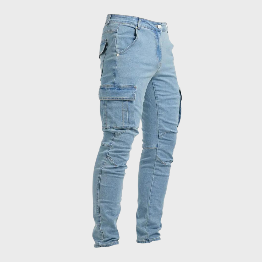 Levoire | Pantalons Cargo Décontractés pour Hommes Bleu clair