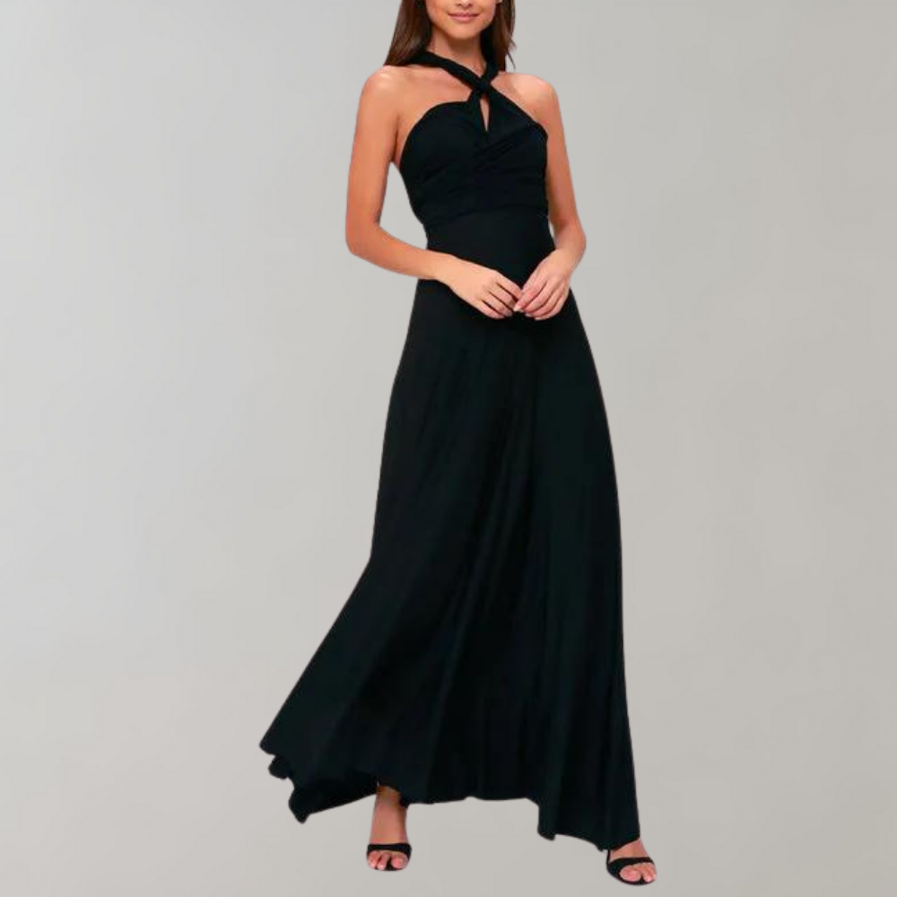 Levoire | Robe D'Été Polyvalente À Enrouler Élégante, Confortable Et Stylée Noir