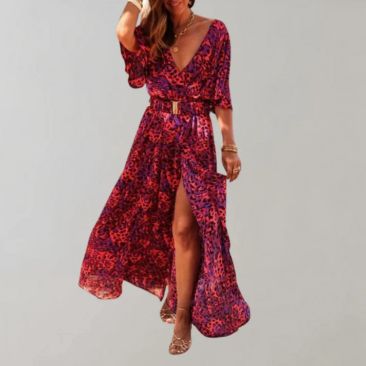 Levoire | Robe D'Été Enroulée Rot