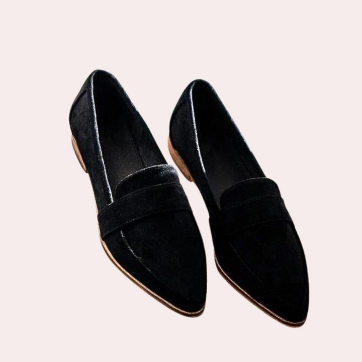 Levoire | Slipper Mocassins Cuir Sianah Pour Femmes Noir