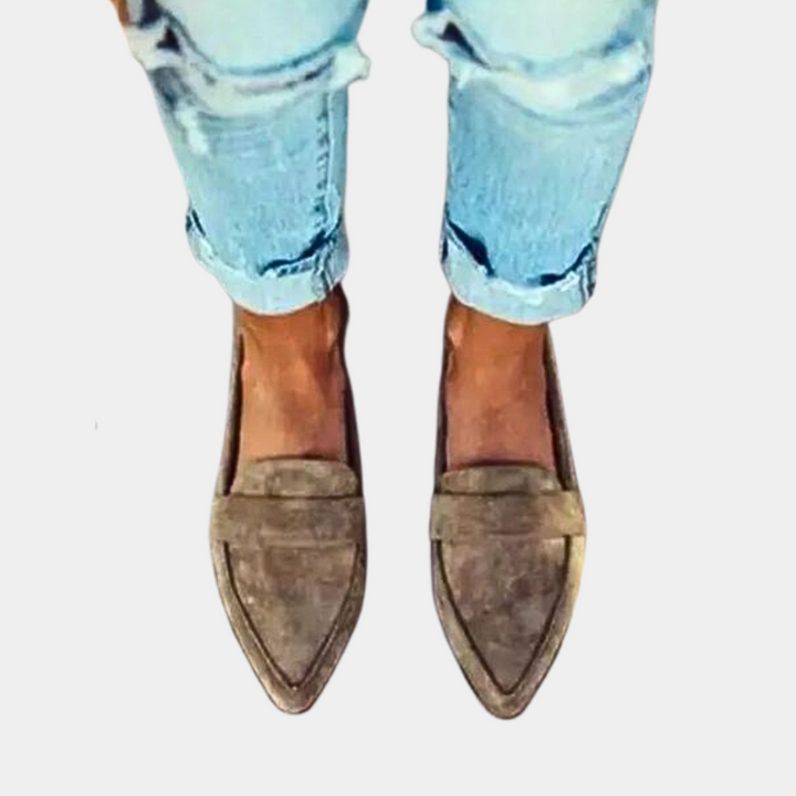 Levoire | Slipper Mocassins Cuir Sianah Pour Femmes Brun clair