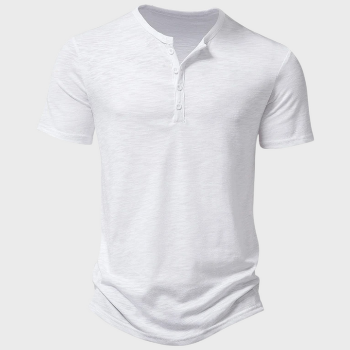 Levoire | T-Shirt Décontracté À Col En V Pour Hommes Blanc