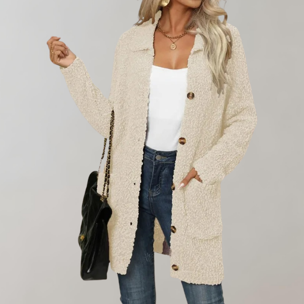 Levoire | Long Women'S Cardigan For Autumn Brun clair