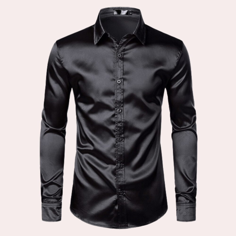 Levoire | Chemise À Manches Longues Élégante Pour Homme noir