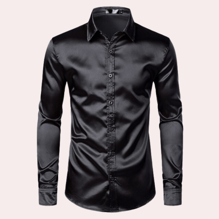 Levoire | Chemise À Manches Longues Élégante Pour Homme noir