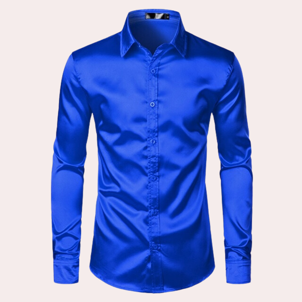Levoire | Chemise À Manches Longues Élégante Pour Homme bleu